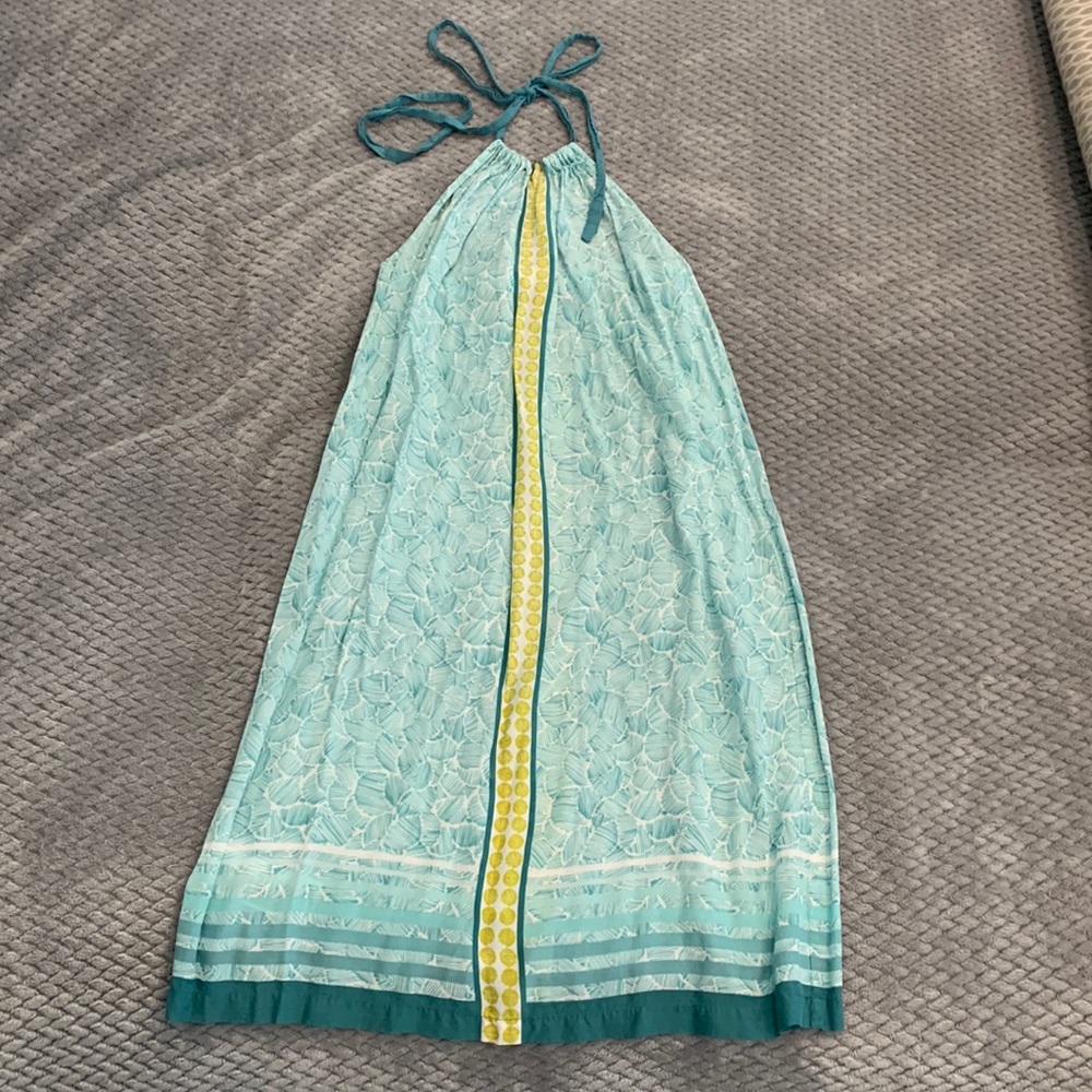 Tommy Bahama CS lightweight dress w/ drawstring tie and elastic across the back